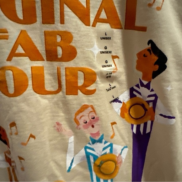 Disney Dapper Dans The Original Fab Four Adult Unisex Shirt Size Large NWt - Picture 2 of 7